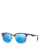 Ray-ban Mirrored Clubmaster Sunglasses, 53mm