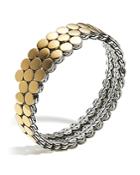 John Hardy Sterling Silver And 18k Bonded Gold Dot Two Row Coil Bracelet