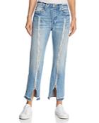 Frame Zip-front Straight Jeans In Fairplex