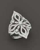 Diamond Statement Ring In 14k White Gold, 1.25 Ct. T.w.