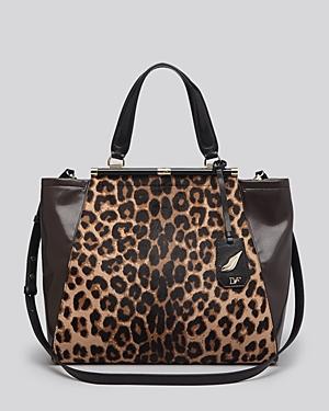 Diane Von Furstenberg Tote - 440 Runway Leopard Print Haircalf