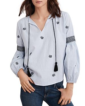 Velvet By Graham & Spencer Aimee Embroidered Peasant Top