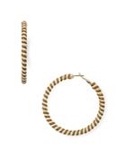 Aqua Spiral Thread Hoop Earrings - 100% Exclusive