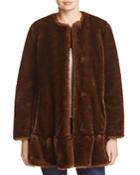 Kate Spade New York Faux Mink Fur Coat