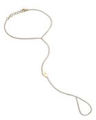 Zoe Lev 14k Yellow Gold Diamond Evil Eye Hand Chain Bracelet