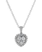 Bloomingdale's Diamond Cluster Heart Pendant Necklace In 14k White Gold, 0.50 Ct. T.w. - 100% Exclusive