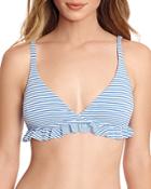 Polo Ralph Lauren Striped Seersucker Ruffle Bikini Top