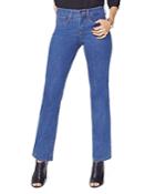 Nydj Marilyn Straight Jeans In Batik Blue