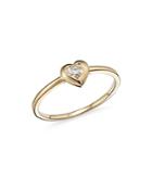 Moon & Meadow 14k Yellow Gold Bailey Diamond Heart Ring