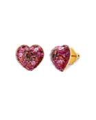 Kate Spade New York Something Sparkly Cubic Zirconia Heart Stud Earrings