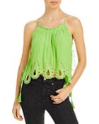 Ramy Brook Lilyanne Eyelet Trim Sleeveless Top