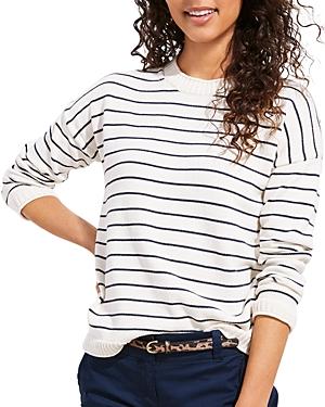 Vineyard Vines Striped Cotton Rolled Trim Sweater