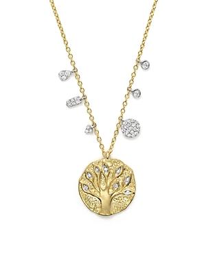 Meira T 14k Yellow Gold Tree Of Life Necklace, 16
