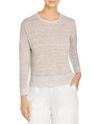 Eileen Fisher Petites Round Neck Linen Sweater