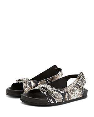 The Kooples Women's Snake Print Western Flat Sandals