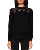 Ted Baker Aarun Lace-trim Sweater