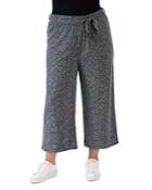 B Collection By Bobeau Curvy Doris Knit Cropped Pants
