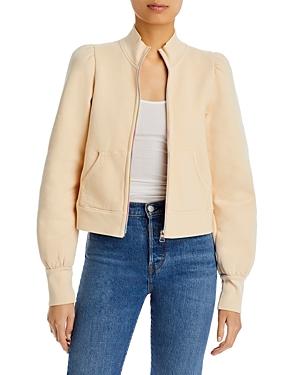 Sundry Puff Sleeve Zip Sweatshirt