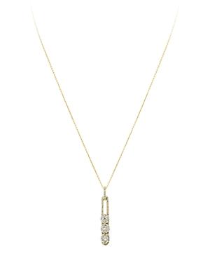 Hulchi Belluni 18k Yellow Gold Tresore Diamond Large Linear Pendant Necklace, 16