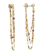 Moon & Meadow Draped Triple Chain Drop Earrings In 14k Yellow Gold - 100% Exclusive