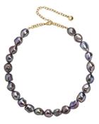 Baublebar Lacey Dyed Natural Pearl Statement Necklace, 15