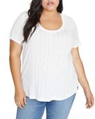 Sanctuary Curve Ruby Ribbed Tee
