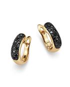 Bloomingdale's Black Diamond Huggie Earrings In 14k Yellow Gold, 0.33 Ct. T.w. - 100% Exclusive