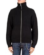 The Kooples Zip-front Turtleneck Sweater