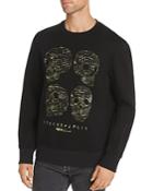 Blackbarrett By Neil Barrett Long-sleeve 3-d Skulls Sweatshirt