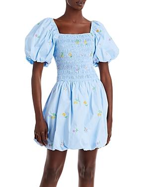 English Factory Balloon Sleeve Fit And Flare Dress