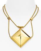Diane Von Furstenberg Layered Pyramid Pendant Necklace, 16