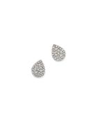 Adina Reyter Sterling Silver Pave Diamond Teardrop Stud Earrings