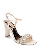 Badgley Mischka Women's Teenie Embellished Block Heel Sandals