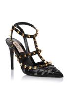 Valentino Garavani Women's Rockstud Cage Leather Pumps With Tonal Studs