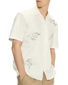 Ted Baker Made In Britain Dog Print Revere Short Sleeve Shirt