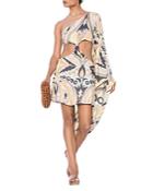 Cult Gaia Lucy One Shoulder Cutout Dress
