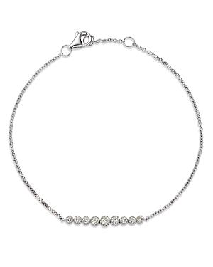 Bloomingdale's Diamond Graduated Bracelet In 14k White Gold, 0.25 Ct. T.w. - 100% Exclusive