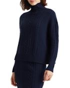 Lauren Ralph Cable Knit Wool & Cashmere Sweater