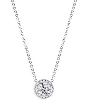 De Beers Forevermark Platinum Center Of My Universe Diamond Halo Pendant Necklace, 15-17