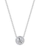 De Beers Forevermark Platinum Center Of My Universe Diamond Halo Pendant Necklace, 15-17