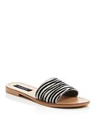 Aqua Women's Zebra Print Slide Sandals - 100% Exclusive