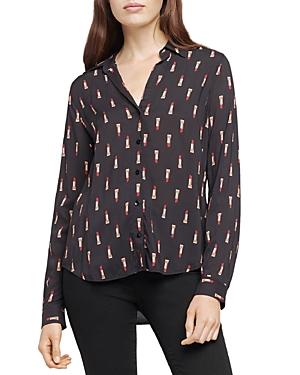 L'agence Holly Lipstick Print Blouse