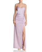 Alice + Olivia Diana Cowl-neck Ruched Gown