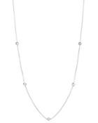 Roberto Coin 18k White Gold Diamond By The Inch Station Necklace, 18