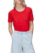 Whistles Rosa Double Trim Cotton Tee