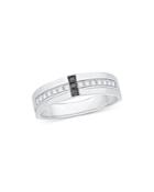 Bloomingdale's Men's White & Black Diamond Band In 14k White Gold, 0.30 Ct. T.w. - 100% Exclusive