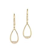 Kc Designs 14k Yellow Gold Diamond Open Teardrop Earrings