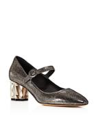 Salvatore Ferragamo Women's Ortensia Geometric Block-heel Pumps