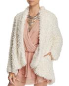 Free People Flared And Fluffy Faux Fur Jacket