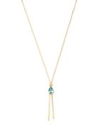Bloomingdale's Blue Topaz Adjustable Slide Bolo Necklace In 14k Yellow Gold - 100% Exclusive
